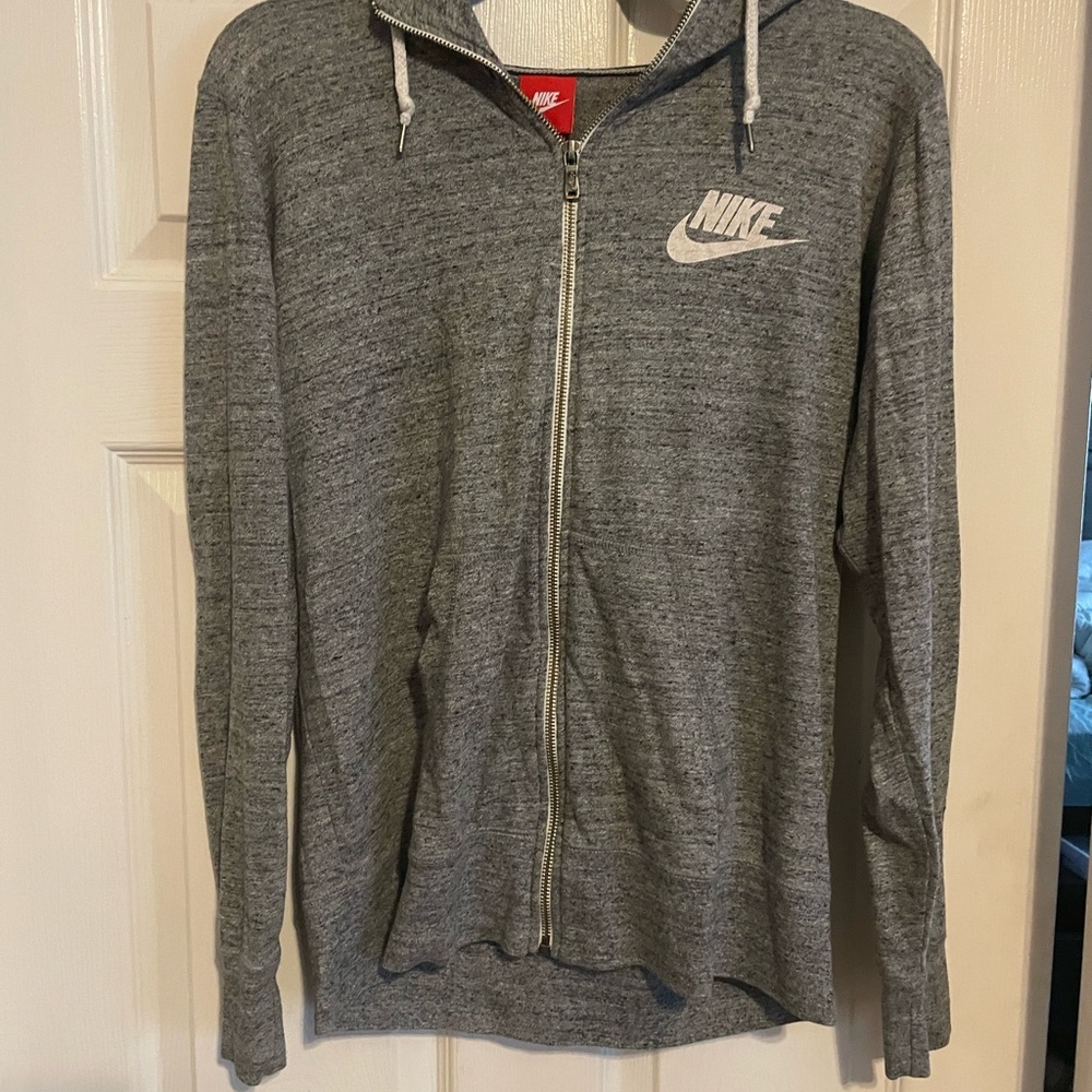 Nike Heather Gray Zip-Up Jacket size xl
